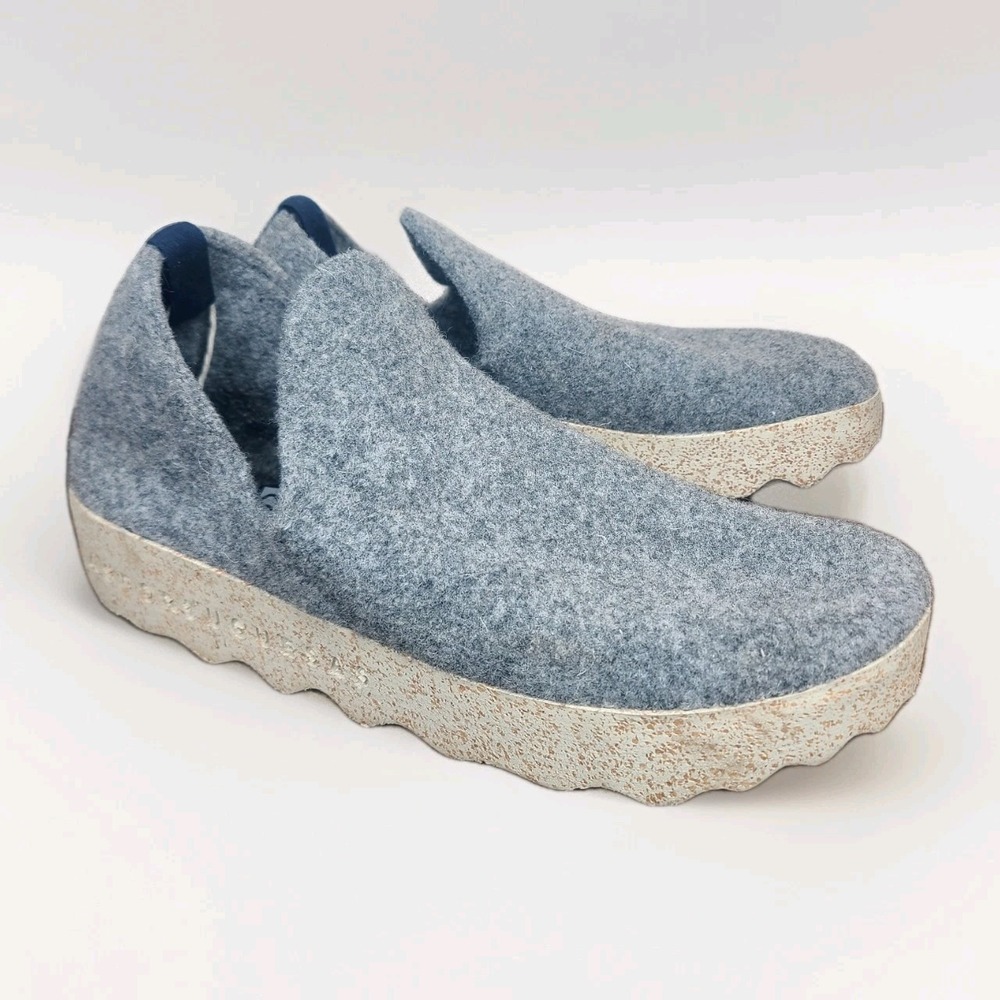 Asportuguesas City Slip On Gray Wool Felt Women Sneakers Comfort Shoes EU 42